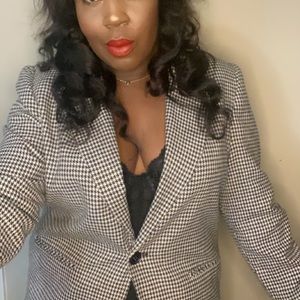Houndstooth blazer